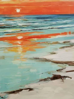 Handgemaltes Gemälde 'Abend Horizont' | Echtheitszertifikat inklusive
