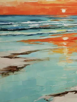 Handgemaltes Gemälde 'Abend Horizont' | Echtheitszertifikat inklusive