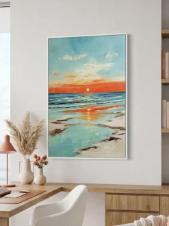 Handgemaltes Gemälde 'Abend Horizont' | Echtheitszertifikat inklusive