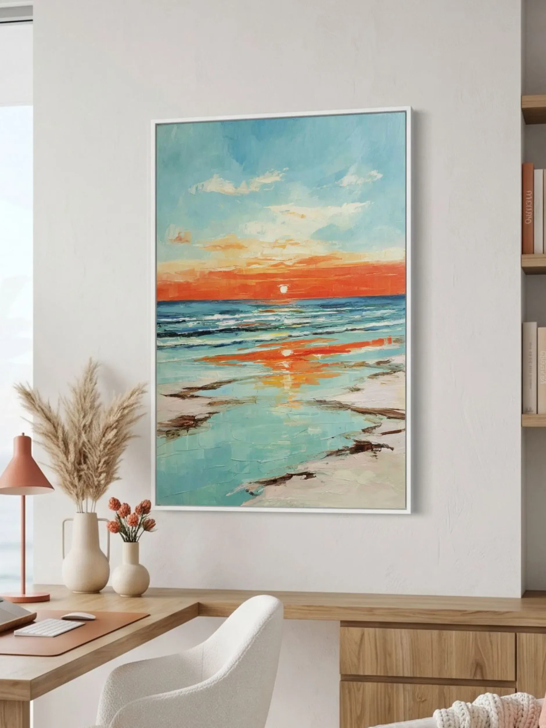 Handgemaltes Gemälde 'Abend Horizont' | Echtheitszertifikat inklusive