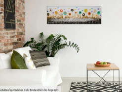 Handgemaltes Gemälde 'Aerial Flowers' 120x40cm | inkl. Echtheitszertifikat