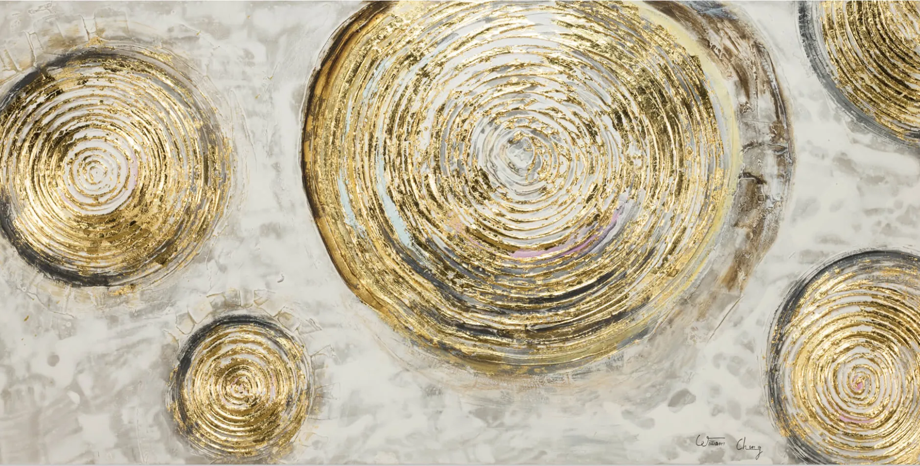 Handgemaltes Gemälde 'Age of Trees' 120x60cm | inkl. Echtheitszertifikat