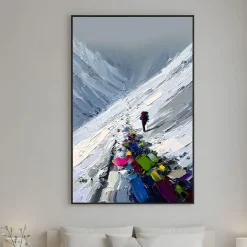 Handgemaltes Gemälde 'Alpenaufstieg' | Echtheitszertifikat inklusive
