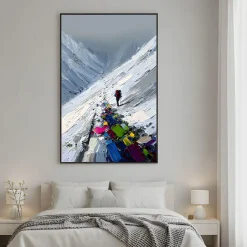 Handgemaltes Gemälde 'Alpenaufstieg' | Echtheitszertifikat inklusive