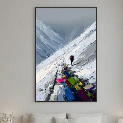 Handgemaltes Gemälde 'Alpenaufstieg' | Echtheitszertifikat inklusive
