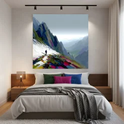 Handgemaltes Gemälde 'Alpenblick' | Echtheitszertifikat inklusive