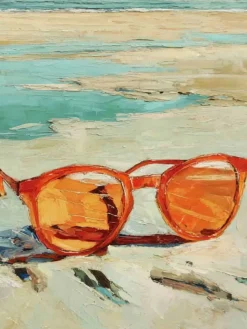 Handgemaltes Gemälde 'Amber Brille' | Echtheitszertifikat inklusive
