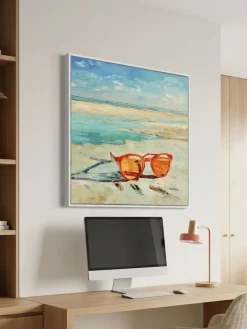 Handgemaltes Gemälde 'Amber Brille' | Echtheitszertifikat inklusive