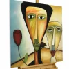 Handgemaltes Gemälde 'Amorous Walk' 80x80cm | inkl. Echtheitszertifikat