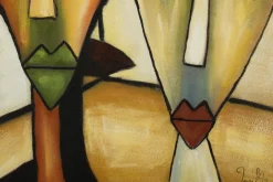 Handgemaltes Gemälde 'Amorous Walk' 80x80cm | inkl. Echtheitszertifikat