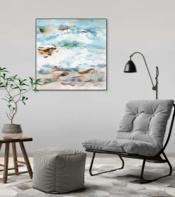 Handgemaltes Gemälde 'An der Côte d'Azur' 60x60cm | inkl. Echtheitszertifikat