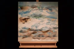 Handgemaltes Gemälde 'An der Côte d'Azur' 60x60cm | inkl. Echtheitszertifikat