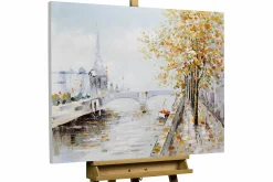 Handgemaltes Gemälde 'An der Seine' 100x75cm | inkl. Echtheitszertifikat