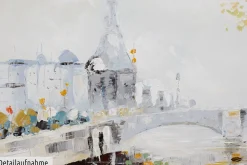 Handgemaltes Gemälde 'An der Seine' 100x75cm | inkl. Echtheitszertifikat