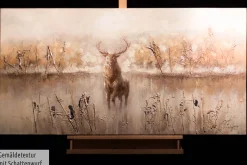 Handgemaltes Gemälde 'Auge in Auge' 120x60cm | inkl. Echtheitszertifikat