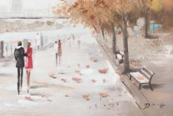 Handgemaltes Gemälde 'Autumn Walk' 120x60cm | inkl. Echtheitszertifikat