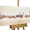 Handgemaltes Gemälde 'Bad der Flamingos' 150x50cm | inkl. Echtheitszertifikat