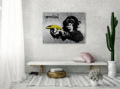 Handgemaltes Gemälde 'Banksy's Banana Joy' 100x75cm | inkl. Echtheitszertifikat