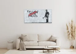 Handgemaltes Gemälde 'Banksy's Optimist' 120x60cm | inkl. Echtheitszertifikat