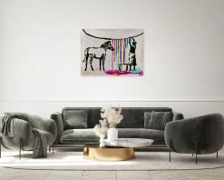 Handgemaltes Gemälde 'Banksy's Laundry Day' 100x75cm | inkl. Echtheitszertifikat