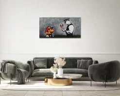 Handgemaltes Gemälde 'Banksy's Police Control' 120x60cm | inkl. Echtheitszertifikat
