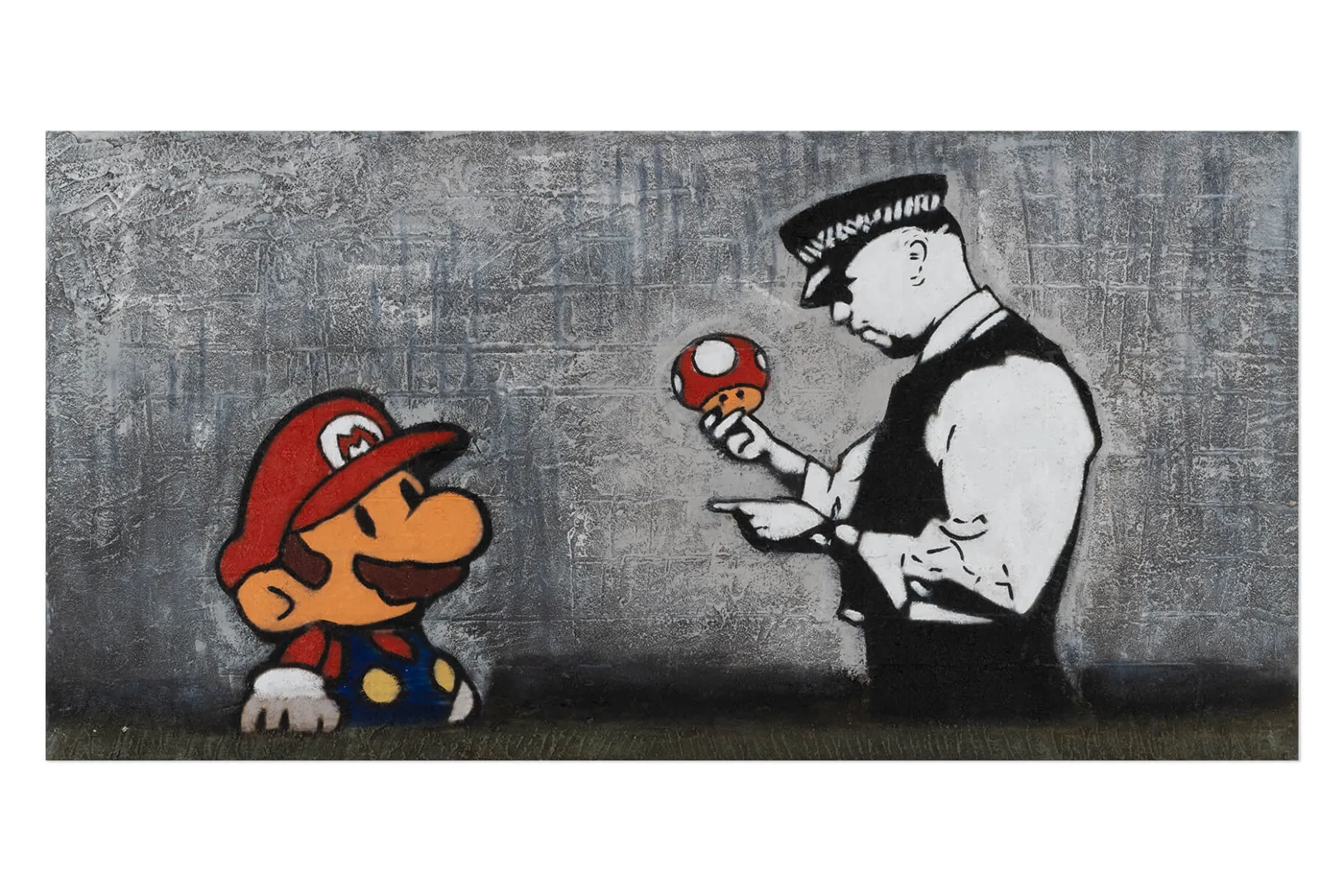 Handgemaltes Gemälde 'Banksy's Police Control' 120x60cm | inkl. Echtheitszertifikat
