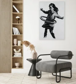 Handgemaltes Gemälde 'Banksy's Hula Hoop' 60x90cm | inkl. Echtheitszertifikat