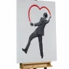 Handgemaltes Gemälde 'Banksy's Man in Love' 75x100cm | inkl. Echtheitszertifikat
