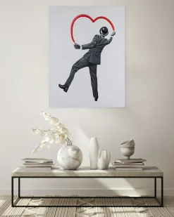 Handgemaltes Gemälde 'Banksy's Man in Love' 75x100cm | inkl. Echtheitszertifikat