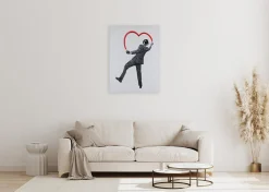Handgemaltes Gemälde 'Banksy's Man in Love' 75x100cm | inkl. Echtheitszertifikat