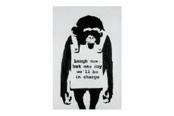 Handgemaltes Gemälde 'Banksy's Laugh now' 60x90cm | inkl. Echtheitszertifikat