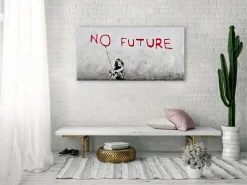 Handgemaltes Gemälde 'Banksy's No Future' 120x60cm | inkl. Echtheitszertifikat