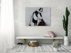 Handgemaltes Gemälde 'Banksy's Housemaid' 100x75cm | inkl. Echtheitszertifikat