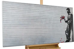Handgemaltes Gemälde 'Banksy's Cavalier' 60x120cm | inkl. Echtheitszertifikat