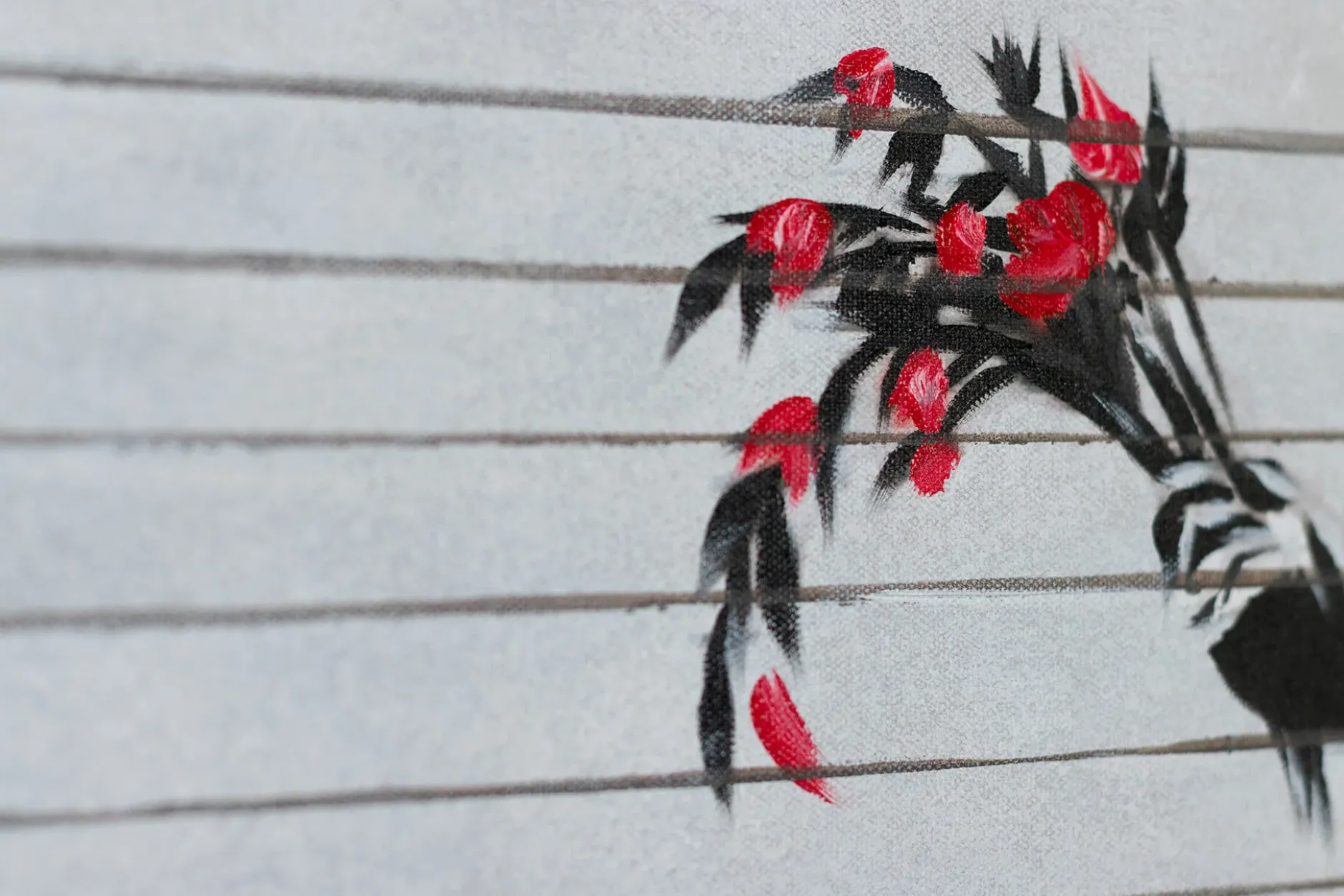 Handgemaltes Gemälde 'Banksy's Cavalier' 60x120cm | inkl. Echtheitszertifikat