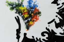 Handgemaltes Gemälde 'Banksy's Flower Attack' 100x75cm | inkl. Echtheitszertifikat