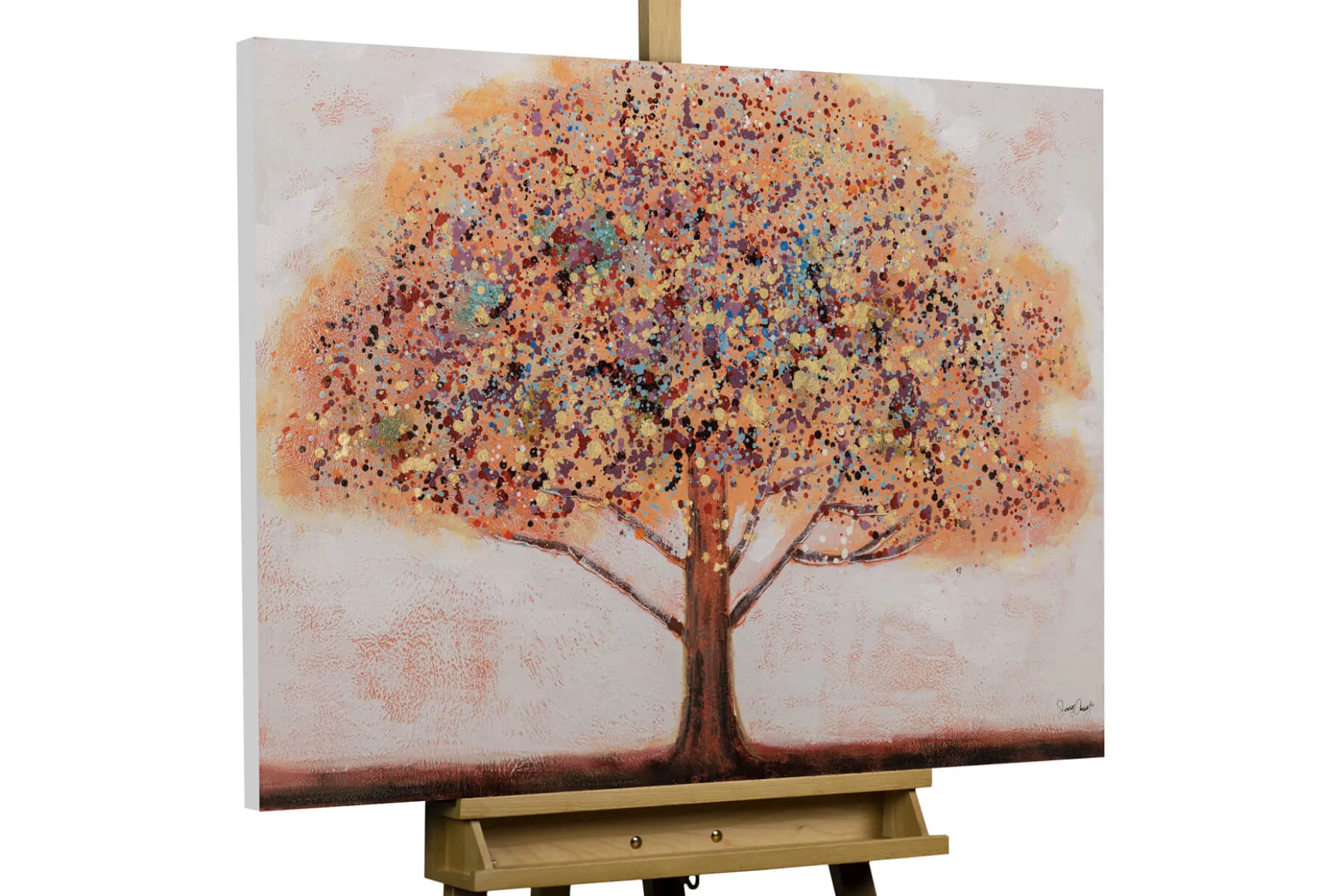 Handgemaltes Gemälde 'Baum der Erinnerung' 100x70cm | inkl. Echtheitszertifikat