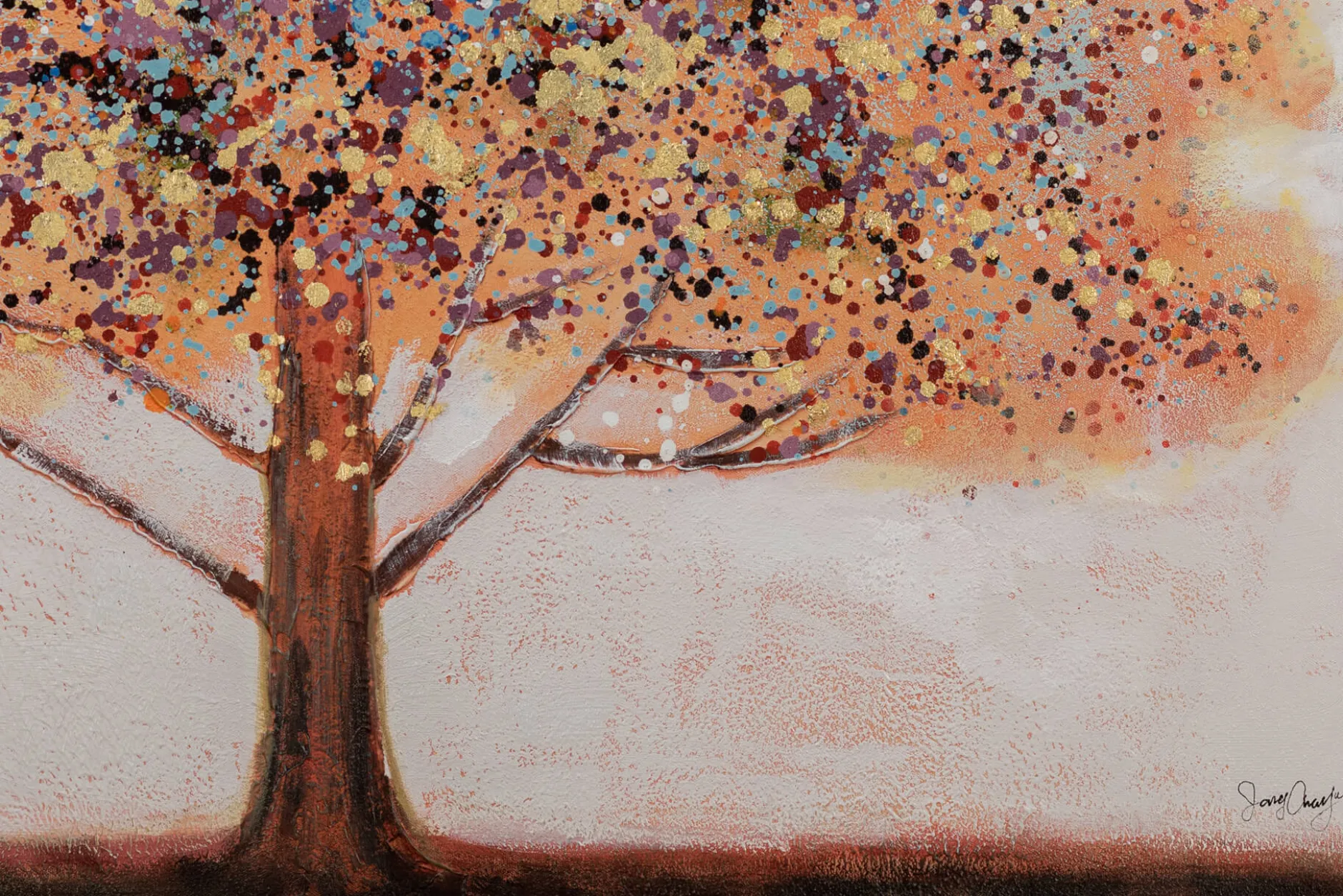 Handgemaltes Gemälde 'Baum der Erinnerung' 100x70cm | inkl. Echtheitszertifikat