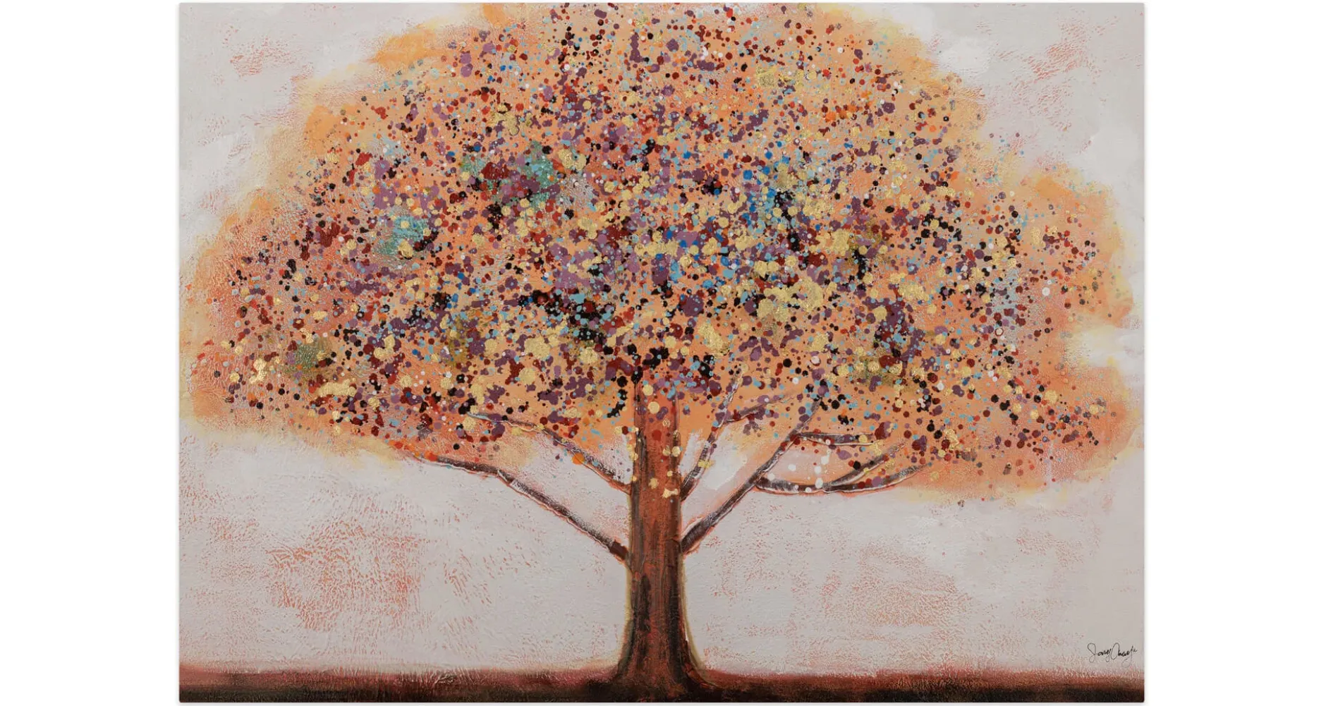 Handgemaltes Gemälde 'Baum der Erinnerung' 100x70cm | inkl. Echtheitszertifikat