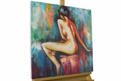 Handgemaltes Gemälde 'Begehrenswerter Blick' 60x60cm | inkl. Echtheitszertifikat