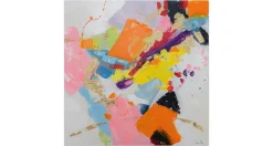 Handgemaltes Gemälde 'Behind the Rainbow' 80x80cm | inkl. Echtheitszertifikat