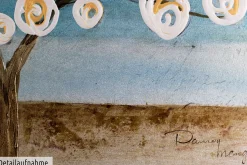 Handgemaltes Gemälde 'Blaue Melancholie' 140x70cm | inkl. Echtheitszertifikat