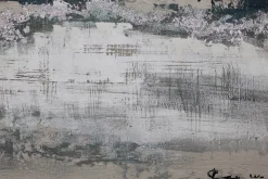 Handgemaltes Gemälde 'Blauer Vorhang' 60x90cm | inkl. Echtheitszertifikat