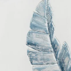 Handgemaltes Gemälde 'Blaues Blattgeflüster' | Echtheitszertifikat inklusive