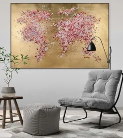 Handgemaltes Gemälde 'Blühende Welt' 120x80cm | inkl. Echtheitszertifikat