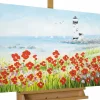 Handgemaltes Gemälde 'Blick zum Meer' 90x60cm | inkl. Echtheitszertifikat