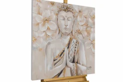 Handgemaltes Gemälde 'Blooming Well-Being' 80x80cm | inkl. Echtheitszertifikat