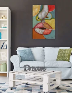 Handgemaltes Gemälde 'Blow me a Kiss' 60x90cm | inkl. Echtheitszertifikat