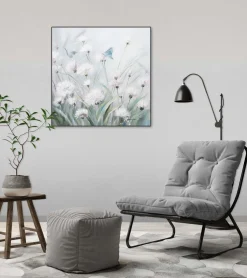 Handgemaltes Gemälde 'Blütenschimmer' 60x60cm | inkl. Echtheitszertifikat