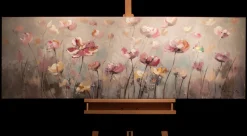 Handgemaltes Gemälde 'Blütentraum' 150x50cm | inkl. Echtheitszertifikat